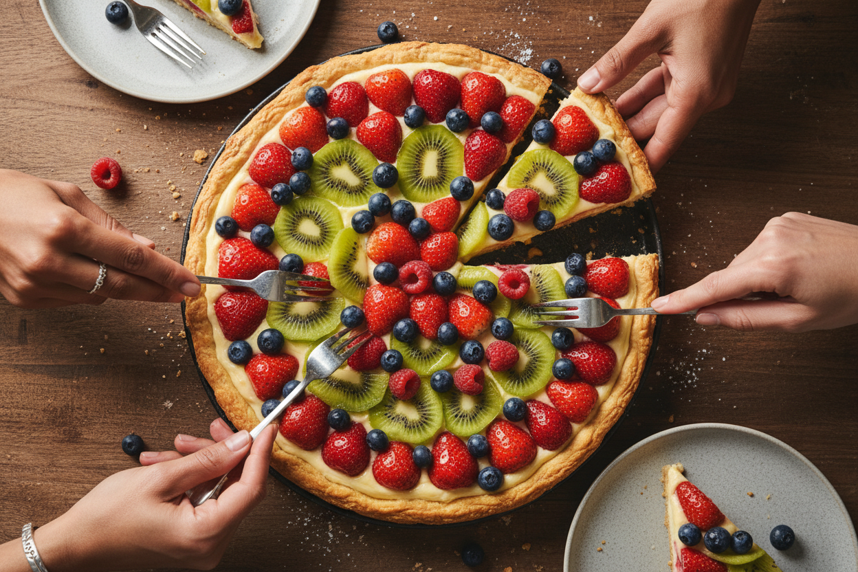 Crostata di frutta fresca condivisa